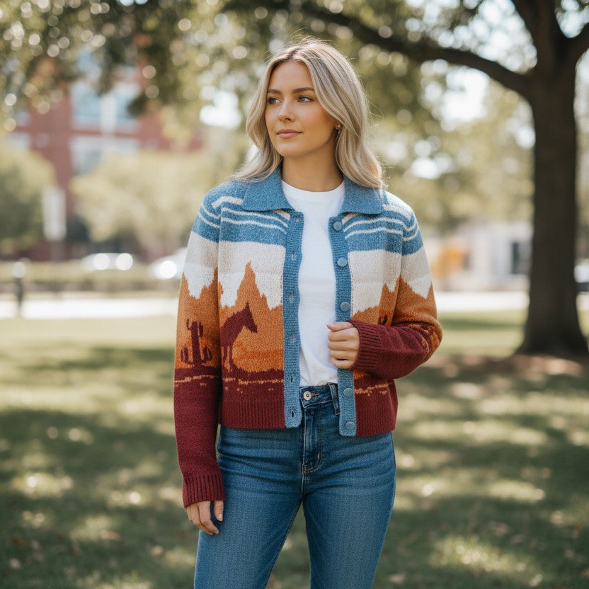 PREORDER: Casey Horse Scene Sweater