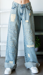 Washed Love Denim Jean