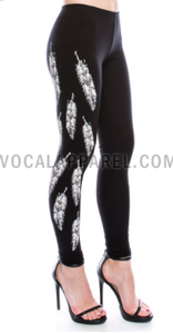 Vocal Curvy Girl Feather Leggng 10816PXI