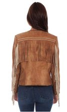 Load image into Gallery viewer, Scully Leather Fringe &amp; Stud Jacket
