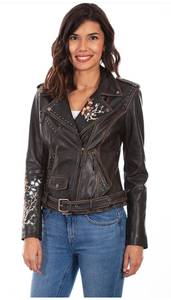 Scully Embroidered Moto jacket